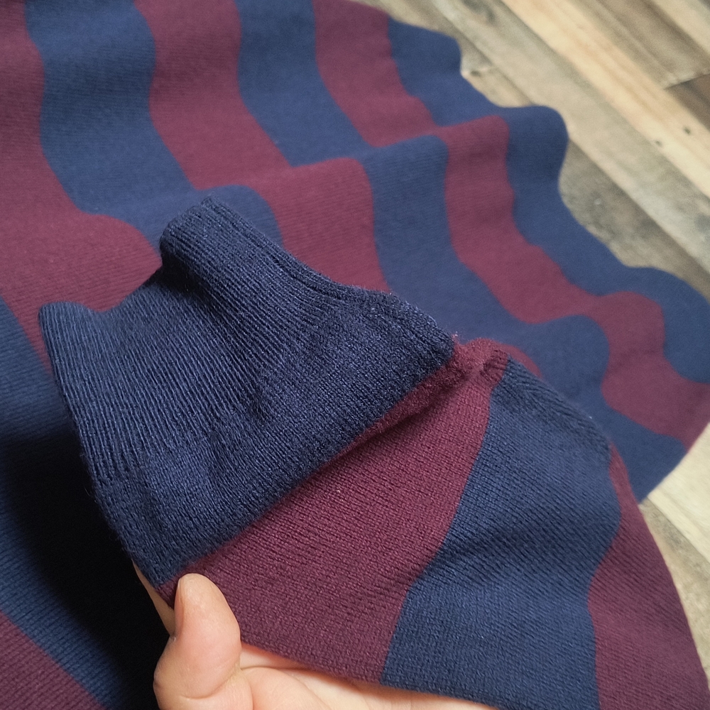 Polo Ralph Lauren 100% Wool Rugby Striped Crew Neck Sweater Med 10-12 Boys - Picture 5 of 16